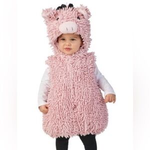Going Wild pink pig toddler costume 18M